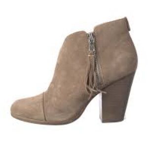 Rag & Bone Margot fringe suede booties size EU 39 Taupe